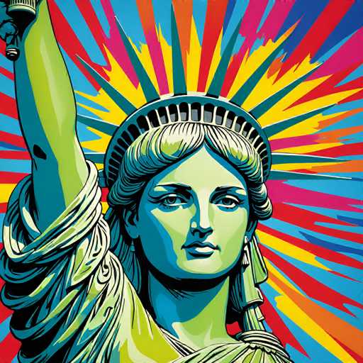 pop Art style Create an artistic representation of Lady Liberty as a painter, creating a masterpiece on the Statue of Liberty itself. . bright colors, bold outlines, popular culture themes, ironic or kitsch-ugly, deformed, noisy, blurry, low contrast, realism, photorealistic, minimalistSteps: 8, Sampler: DPM++ SDE Karras, Guidance Scale: 1.8, Seed: 3245299013, Size: 1024x1024, Model: imaginarium_v10_turbo_f16.ckpt, Strength: 1.0, Seed Mode: Scale Alike, Upscaler: realesrgan_x2plus_f16.ckpt, Target Size: 1024x1024, Crop: (0, 0), Original Size: 1024x1024, Negative Original Size: 512x512, Aesthetic Score: 6.0, Negative Aesthetic Score: 2.5, Zero Negative Prompt: false