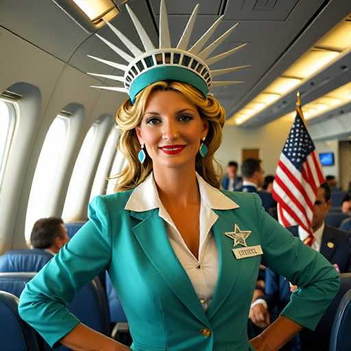 Lady Liberty as a flight attendant.Steps: 8, Sampler: DPM++ SDE Karras, Guidance Scale: 1.8, Seed: 1222318841, Size: 1024x1024, Model: ultraspicexl_turbo_v15_f16.ckpt, Strength: 1.0, Seed Mode: Scale Alike, Upscaler: realesrgan_x2plus_f16.ckpt, Target Size: 1024x1024, Crop: (0, 0), Original Size: 1024x1024, Negative Original Size: 512x512, Aesthetic Score: 6.0, Negative Aesthetic Score: 2.5, Zero Negative Prompt: false