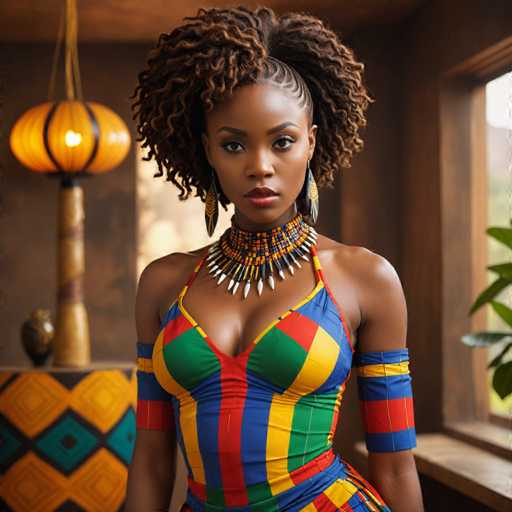 African woman wearing traditional kente clothes