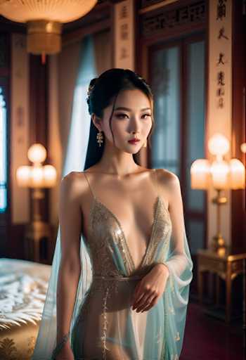 cinematic photo a glamorous young Chinese woman wearing a transparent silk dress in a palace bedroom . 35mm photograph, film, bokeh, professional, 4k, highly detailed-drawing, painting, crayon, sketch, graphite, impressionist, noisy, blurry, soft, deformed, uglySteps: 32, Sampler: DPM++ 2M Karras, Guidance Scale: 7.5, Seed: 2200132294, Size: 832x1216, Model: albedobasexl_v11_f16.ckpt, Strength: 1.0, Seed Mode: Scale Alike, Upscaler: realesrgan_x2plus_f16.ckpt, Target Size: 832x1216, Crop: (0, 0), Original Size: 832x1216, Negative Original Size: 512x576, Aesthetic Score: 6.0, Negative Aesthetic Score: 2.0, Zero Negative Prompt: false