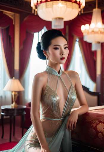 cinematic photo a glamorous young Chinese woman wearing a transparent silk dress in a palace bedroom . 35mm photograph, film, bokeh, professional, 4k, highly detailed-drawing, painting, crayon, sketch, graphite, impressionist, noisy, blurry, soft, deformed, uglySteps: 32, Sampler: DPM++ 2M Karras, Guidance Scale: 7.5, Seed: 2877168460, Size: 832x1216, Model: albedobasexl_v11_f16.ckpt, Strength: 1.0, Seed Mode: Scale Alike, Upscaler: realesrgan_x2plus_f16.ckpt, Target Size: 832x1216, Crop: (0, 0), Original Size: 832x1216, Negative Original Size: 512x576, Aesthetic Score: 6.0, Negative Aesthetic Score: 2.0, Zero Negative Prompt: false