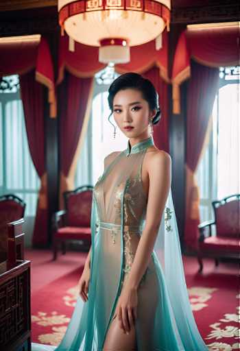 cinematic photo a glamorous young Chinese woman wearing a transparent silk dress in a palace bedroom . 35mm photograph, film, bokeh, professional, 4k, highly detailed-drawing, painting, crayon, sketch, graphite, impressionist, noisy, blurry, soft, deformed, uglySteps: 32, Sampler: DPM++ 2M Karras, Guidance Scale: 7.5, Seed: 1623221036, Size: 832x1216, Model: albedobasexl_v11_f16.ckpt, Strength: 1.0, Seed Mode: Scale Alike, Upscaler: realesrgan_x2plus_f16.ckpt, Target Size: 832x1216, Crop: (0, 0), Original Size: 832x1216, Negative Original Size: 512x576, Aesthetic Score: 6.0, Negative Aesthetic Score: 2.0, Zero Negative Prompt: false