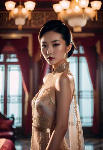 cinematic photo a glamorous young Chinese woman wearing a transparent silk dress in a palace bedroom . 35mm photograph, film, bokeh, professional, 4k, highly detailed-drawing, painting, crayon, sketch, graphite, impressionist, noisy, blurry, soft, deformed, uglySteps: 32, Sampler: DPM++ 2M Karras, Guidance Scale: 7.5, Seed: 3806612469, Size: 832x1216, Model: albedobasexl_v11_f16.ckpt, Strength: 1.0, Seed Mode: Scale Alike, Upscaler: realesrgan_x2plus_f16.ckpt, Target Size: 832x1216, Crop: (0, 0), Original Size: 832x1216, Negative Original Size: 512x576, Aesthetic Score: 6.0, Negative Aesthetic Score: 2.0, Zero Negative Prompt: false