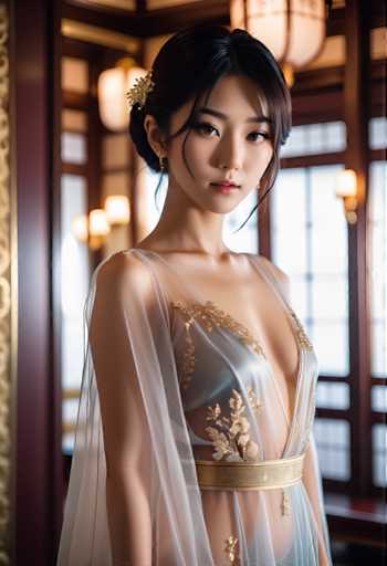 cinematic photo a glamorous 18years japanese girl wearing a transparent silk dress in a palace bedroom . 35mm photograph, film, bokeh, professional, 4k, highly detailed-drawing, painting, crayon, sketch, graphite, impressionist, noisy, blurry, soft, deformed, uglySteps: 32, Sampler: DPM++ 2M Karras, Guidance Scale: 7.5, Seed: 465056911, Size: 832x1216, Model: realcartoonxl_v4_f16.ckpt, Strength: 1.0, Seed Mode: Scale Alike, Upscaler: realesrgan_x2plus_f16.ckpt, Target Size: 832x1216, Crop: (0, 0), Original Size: 832x1216, Negative Original Size: 512x576, Aesthetic Score: 6.0, Negative Aesthetic Score: 2.0, Zero Negative Prompt: false