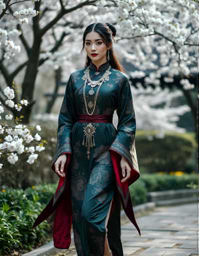 AI girls in silk Hanfu