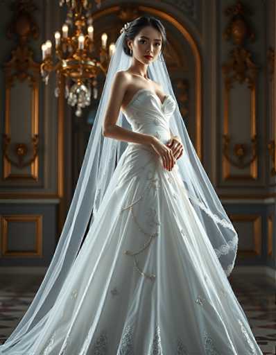 editorial fashion full body shot of a seductive android young woman with a hourglass figure wearing a ball gown wedding dress with a veil, standing in a palace room. UHD, 8K, ultra detailed, cinematic, sharp focus, hyper-realistic, beautiful lighting, great composition.Steps: 5, Sampler: DPM++ 2M Trailing, Guidance Scale: 1.0, Seed: 186543392, Size: 896x1152, Model: flux_1_schnell_q8p.ckpt, Strength: 1.0, Seed Mode: Scale Alike, Upscaler: realesrgan_x2plus_f16.ckpt