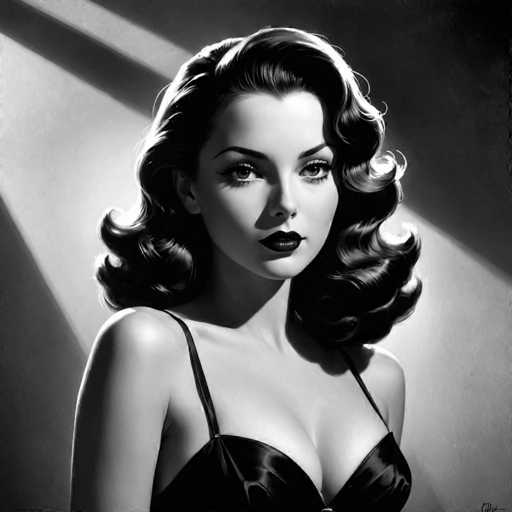 Film Noir style woman portraits