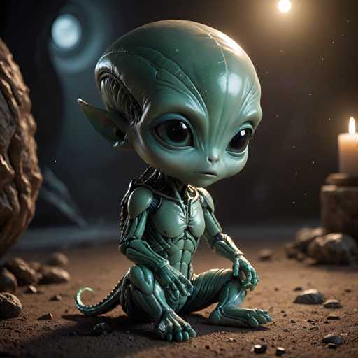 UHD, 8K, ultra detailed, a cinematic photograph of An empathetic, caring chibi alien with healing hands and a gentle expression. It's comforting a wounded creature in its arms. In the style of John J. Muth., beautiful lighting, great composition-ugly, deformed, noisy, blurrySteps: 10, Sampler: DPM++ SDE Karras, Guidance Scale: 2.0, Seed: 33919033, Size: 1024x1024, Model: dreamshaperxl_v21turbodpmsde_f16.ckpt, Strength: 1.0, Seed Mode: Scale Alike, Upscaler: realesrgan_x2plus_f16.ckpt, Target Size: 1024x1024, Crop: (0, 0), Original Size: 1024x1024, Negative Original Size: 512x512, Aesthetic Score: 6.0, Negative Aesthetic Score: 2.5, Zero Negative Prompt: false