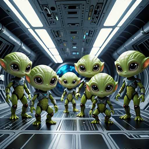 UHD, 8K, ultra detailed, a cinematic photograph of A group of mischievous Chibi aliens playing pranks on each other in a space station. They use their advanced technology to create holographic illusions, change gravity fields, and teleport objects. In the style of Chris Foss., beautiful lighting, great composition-ugly, deformed, noisy, blurrySteps: 10, Sampler: DPM++ SDE Karras, Guidance Scale: 2.0, Seed: 1831560076, Size: 1024x1024, Model: imaginarium_v10turboboosted_f16.ckpt, Strength: 1.0, Seed Mode: Scale Alike, Upscaler: realesrgan_x2plus_f16.ckpt, Target Size: 1024x1024, Crop: (0, 0), Original Size: 1024x1024, Negative Original Size: 512x512, Aesthetic Score: 6.0, Negative Aesthetic Score: 2.5, Zero Negative Prompt: false