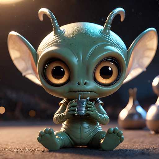 UHD, 8K, ultra detailed, a cinematic photograph of A cheerful, round-bodied chibi alien with antennae and large, saucer-like eyes that change color based on its emotions. It's playing a harmonica made from a strange alien material. In the style of Chris Rutkowski., beautiful lighting, great composition-ugly, deformed, noisy, blurrySteps: 10, Sampler: DPM++ SDE Karras, Guidance Scale: 2.0, Seed: 2825329217, Size: 1024x1024, Model: juggernaut_xl_v9_lightning_f16.ckpt, Strength: 1.0, Seed Mode: Scale Alike, Upscaler: realesrgan_x2plus_f16.ckpt, Target Size: 1024x1024, Crop: (0, 0), Original Size: 1024x1024, Negative Original Size: 512x512, Aesthetic Score: 6.0, Negative Aesthetic Score: 2.5, Zero Negative Prompt: false