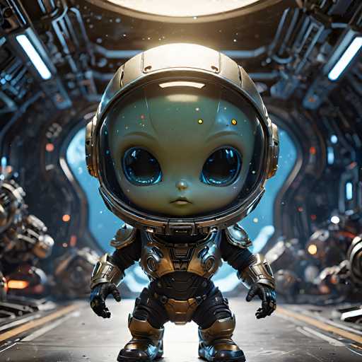 UHD, 8K, ultra detailed, a cinematic photograph of An energetic, bouncing chibi alien wearing a spacesuit and holding a space helmet like a shield. Its large, expressive eyes are filled with wonder and excitement. In the style of Chris Foss., beautiful lighting, great composition-ugly, deformed, noisy, blurrySteps: 10, Sampler: DPM++ SDE Karras, Guidance Scale: 2.0, Seed: 3917784978, Size: 1024x1024, Model: juggernaut_xl_v9_lightning_f16.ckpt, Strength: 1.0, Seed Mode: Scale Alike, Upscaler: realesrgan_x2plus_f16.ckpt, Target Size: 1024x1024, Crop: (0, 0), Original Size: 1024x1024, Negative Original Size: 512x512, Aesthetic Score: 6.0, Negative Aesthetic Score: 2.5, Zero Negative Prompt: false