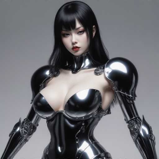 Artwork in the style of (Hajime Sorayama:1.5) a sexy black metal robot girl with big breasts. Her body is entirely made of black metal-HeadphoneSteps: 8, Sampler: DPM++ SDE Karras, Guidance Scale: 2.5, Seed: 902958788, Size: 1280x1280, Model: hephaistosnextgen_dpo_v10_f16.ckpt, Strength: 1.0, Seed Mode: Scale Alike, Hires Fix: true, First Stage Size: 768x768, Second Stage Strength: 0.7, Target Size: 1280x1280, Crop: (0, 0), Original Size: 1280x1280, Negative Original Size: 640x640, Aesthetic Score: 6,0, Negative Aesthetic Score: 2,5, Zero Negative Prompt: false