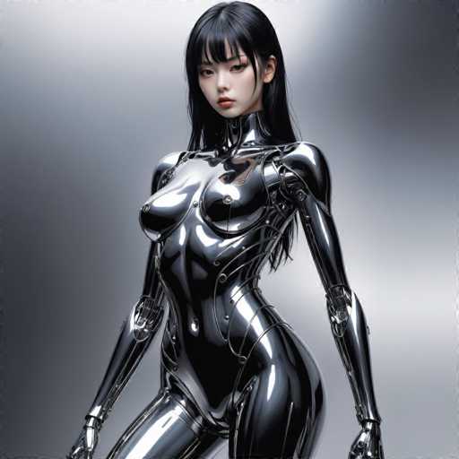 Artwork in the style of (Hajime Sorayama:1.5) a sexy black metal robot woman. Her body is entirely made of black metal-HeadphoneSteps: 8, Sampler: DPM++ SDE Karras, Guidance Scale: 2.5, Seed: 3006536526, Size: 1280x1280, Model: mexxldimsdxl_lcm_v10_f16.ckpt, Strength: 1.0, Seed Mode: Scale Alike, Hires Fix: true, First Stage Size: 768x768, Second Stage Strength: 0.7, Target Size: 1280x1280, Crop: (0, 0), Original Size: 1280x1280, Negative Original Size: 640x640, Aesthetic Score: 6,0, Negative Aesthetic Score: 2,5, Zero Negative Prompt: false