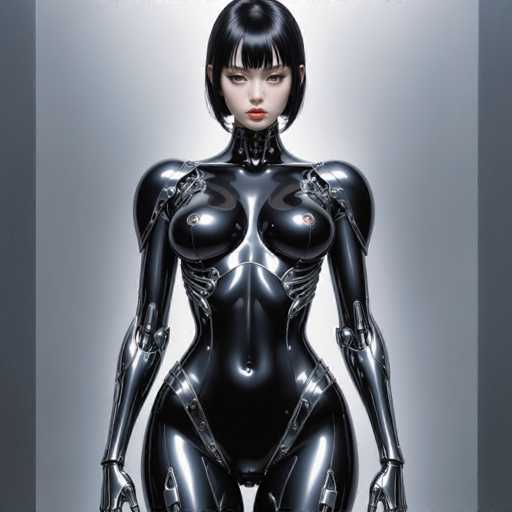 Artwork in the style of (Hajime Sorayama:1.5) a sexy black metal robot girl with big breasts. Her body is entirely made of black metal-HeadphoneSteps: 8, Sampler: DPM++ SDE Karras, Guidance Scale: 2.5, Seed: 1203102995, Size: 1280x1280, Model: mexxldimsdxl_lcm_v10_f16.ckpt, Strength: 1.0, Seed Mode: Scale Alike, Hires Fix: true, First Stage Size: 768x768, Second Stage Strength: 0.7, Target Size: 1280x1280, Crop: (0, 0), Original Size: 1280x1280, Negative Original Size: 640x640, Aesthetic Score: 6,0, Negative Aesthetic Score: 2,5, Zero Negative Prompt: false