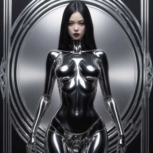 Artwork in the style of (Hajime Sorayama:1.5) a sexy black metal robot girl with big breasts. Her body is entirely made of black metal-HeadphoneSteps: 8, Sampler: DPM++ SDE Karras, Guidance Scale: 2.5, Seed: 3512885479, Size: 1280x1280, Model: copaxtimelessxl_turbo_v10_f16.ckpt, Strength: 1.0, Seed Mode: Scale Alike, Hires Fix: true, First Stage Size: 768x768, Second Stage Strength: 0.7, Target Size: 1280x1280, Crop: (0, 0), Original Size: 1280x1280, Negative Original Size: 640x640, Aesthetic Score: 6,0, Negative Aesthetic Score: 2,5, Zero Negative Prompt: false