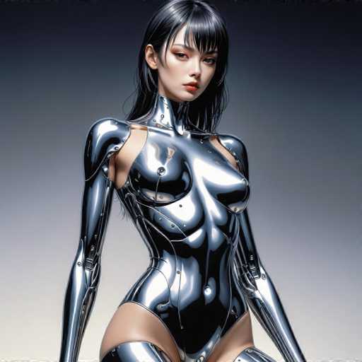 Artwork in the style of (Hajime Sorayama:1.5) a sexy robot woman. Her body is entirely made of black metal-HeadphoneSteps: 8, Sampler: DPM++ SDE Karras, Guidance Scale: 2.5, Seed: 1494085891, Size: 1280x1280, Model: mexxldimsdxl_lcm_v10_f16.ckpt, Strength: 1.0, Seed Mode: Scale Alike, Hires Fix: true, First Stage Size: 768x768, Second Stage Strength: 0.7, Target Size: 1280x1280, Crop: (0, 0), Original Size: 1280x1280, Negative Original Size: 640x640, Aesthetic Score: 6,0, Negative Aesthetic Score: 2,5, Zero Negative Prompt: false