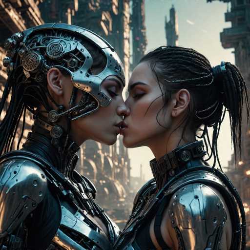 biomechanical cyberpunk closeup a young girl couple kissing (deep kiss:1.8), ruins of an old magical city in the background, cinematic light and shadows, epic illustration. . cybernetics, human-machine fusion, dystopian, organic meets artificial, dark, intricate, highly detailed-natural, colorful, deformed, sketch, low contrast, watercolorSteps: 8, Sampler: DPM++ SDE Karras, Guidance Scale: 2.5, Seed: 2743855000, Size: 1280x1280, Model: dreamshaperxl_turbo_f16.ckpt, Strength: 1.0, Seed Mode: Scale Alike, Hires Fix: true, First Stage Size: 768x768, Second Stage Strength: 0.7, Target Size: 1280x1280, Crop: (0, 0), Original Size: 1280x1280, Negative Original Size: 640x640, Aesthetic Score: 6,0, Negative Aesthetic Score: 2,5, Zero Negative Prompt: false