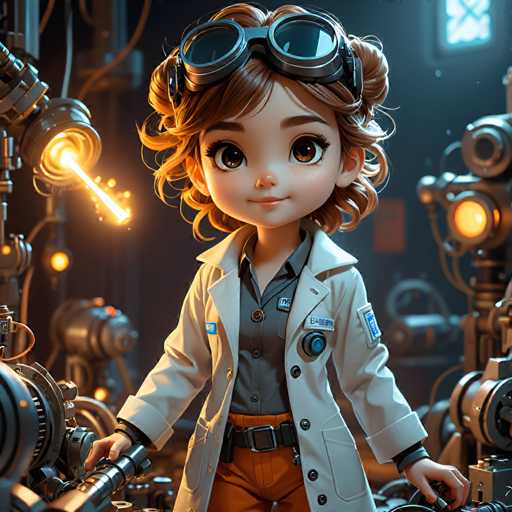 UHD, 8K, ultra detailed, a cinematic photograph of A mischievous chibi woman with a playful grin, wearing a high-tech lab coat and goggles on her head. She holds a strange, glowing device in one hand and a wrench in the other, surrounded by a chaotic scene of broken machinery and sparks flying everywhere. In the style of Syd Mead., beautiful lighting, great composition-ugly, deformed, noisy, blurrySteps: 8, Sampler: DPM++ SDE Karras, Guidance Scale: 1.8, Seed: 982333446, Size: 1024x1024, Model: ultraspicexl_turbo_v15_f16.ckpt, Strength: 1.0, Seed Mode: Scale Alike, Upscaler: realesrgan_x2plus_f16.ckpt, Target Size: 1024x1024, Crop: (0, 0), Original Size: 1024x1024, Negative Original Size: 512x512, Aesthetic Score: 6.0, Negative Aesthetic Score: 2.5, Zero Negative Prompt: false