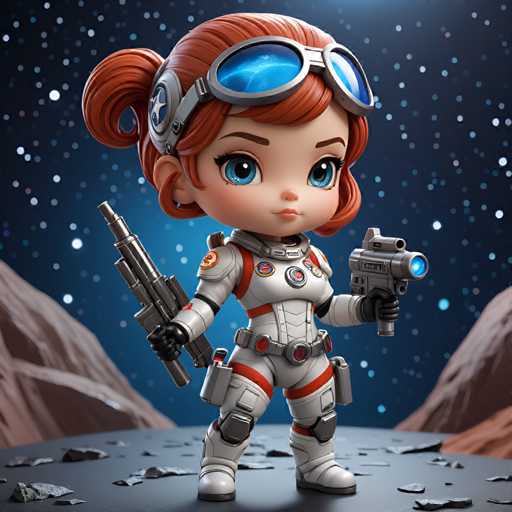 UHD, 8K, ultra detailed, a cinematic photograph of A chibi pin-up girl wearing a space suit, with a confident expression on her face and a star-spangled background behind her. Her hair is styled in a sleek ponytail, and she holds a ray gun with a seductive pose. In the style of Leinil Francis Yu., beautiful lighting, great composition-ugly, deformed, noisy, blurrySteps: 8, Sampler: DPM++ SDE Karras, Guidance Scale: 1.8, Seed: 3014223282, Size: 1024x1024, Model: fitcordermix_turbo_f16.ckpt, Strength: 1.0, Seed Mode: Scale Alike, Upscaler: realesrgan_x2plus_f16.ckpt, Target Size: 1024x1024, Crop: (0, 0), Original Size: 1024x1024, Negative Original Size: 512x512, Aesthetic Score: 6.0, Negative Aesthetic Score: 2.5, Zero Negative Prompt: false