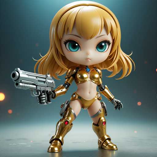 UHD, 8K, ultra detailed, a cinematic photograph of A chibi alien, wearing a metallic bikini and holding a ray gun. She has large, expressive eyes and long, thin limbs. Her breasts are large and she has multiple joints in her body. In the style of Leiji Matsumoto., beautiful lighting, great composition-ugly, deformed, noisy, blurrySteps: 8, Sampler: DPM++ SDE Karras, Guidance Scale: 1.8, Seed: 1326917709, Size: 1024x1024, Model: ultraspicexl_turbo_v15_f16.ckpt, Strength: 1.0, Seed Mode: Scale Alike, Upscaler: realesrgan_x2plus_f16.ckpt, Target Size: 1024x1024, Crop: (0, 0), Original Size: 1024x1024, Negative Original Size: 512x512, Aesthetic Score: 6.0, Negative Aesthetic Score: 2.5, Zero Negative Prompt: false