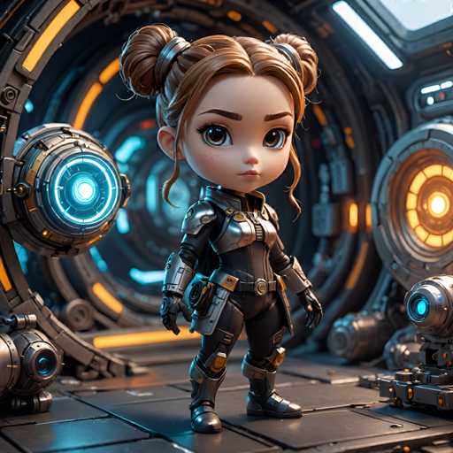 UHD, 8K, ultra detailed, a cinematic photograph of An intriguing chibi time traveler, her outfit adorned with futuristic gadgets and tools, her hair styled in a practical yet stylish bun. Her determined expression is focused on the mysterious portal before her, as she reaches out to touch it and step through into the unknown. In the style of Chris Foss., beautiful lighting, great composition-ugly, deformed, noisy, blurrySteps: 8, Sampler: DPM++ SDE Karras, Guidance Scale: 1.8, Seed: 250677996, Size: 1024x1024, Model: dreamshaperxl_lightning_f16.ckpt, Strength: 1.0, Seed Mode: Scale Alike, Upscaler: realesrgan_x2plus_f16.ckpt, Target Size: 1024x1024, Crop: (0, 0), Original Size: 1024x1024, Negative Original Size: 512x512, Aesthetic Score: 6.0, Negative Aesthetic Score: 2.5, Zero Negative Prompt: false