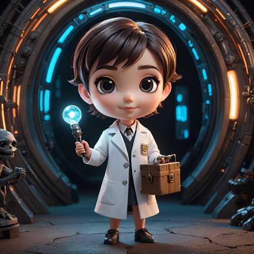 UHD, 8K, ultra detailed, a cinematic photograph of A mischievous chibi woman with a pixie cut, wearing a lab coat and carrying a box of tools. She stands in front of a glowing portal, a seductive grin on her lips as she tempts a passing alien to take a peek inside. In the style of Jules Verne., beautiful lighting, great composition-ugly, deformed, noisy, blurrySteps: 8, Sampler: DPM++ SDE Karras, Guidance Scale: 1.8, Seed: 1926513780, Size: 1024x1024, Model: dreamshaperxl_v21_turbo_f16.ckpt, Strength: 1.0, Seed Mode: Scale Alike, Upscaler: realesrgan_x2plus_f16.ckpt, Target Size: 1024x1024, Crop: (0, 0), Original Size: 1024x1024, Negative Original Size: 512x512, Aesthetic Score: 6.0, Negative Aesthetic Score: 2.5, Zero Negative Prompt: false