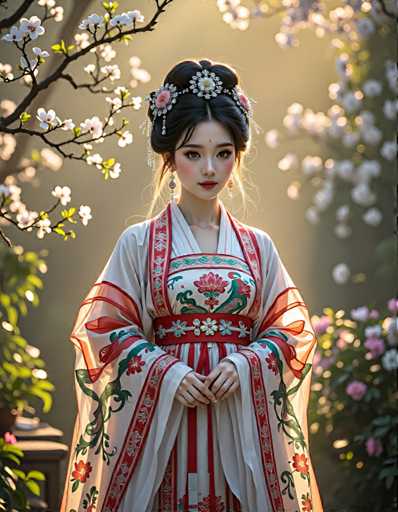 Woman wearing a hanfu