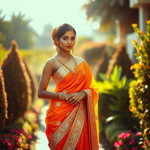 Woman wearing a saree